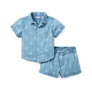 Janie And Jack Girls  The Cabana Matching Set, Blue